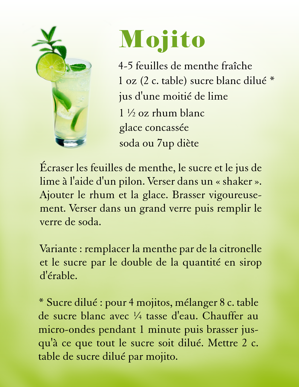 La meilleure recette de mojito